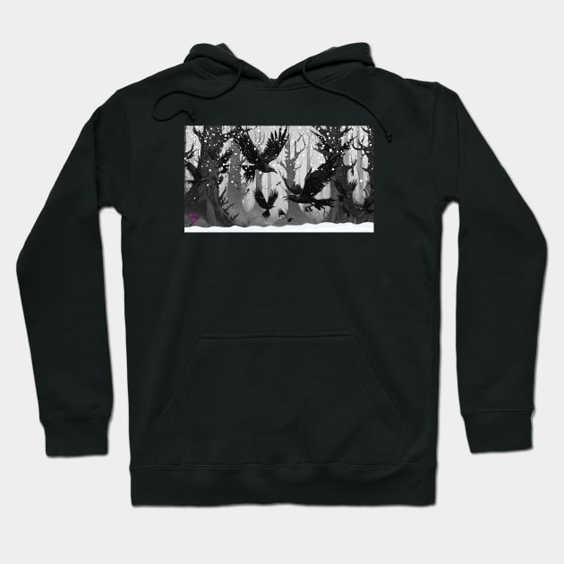 Ravens in the snow Hoodie by Viper Unconvetional Concept